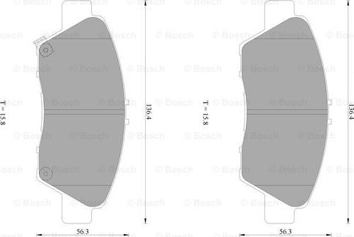 BOSCH 0 986 AB1 078 - Brake Pad Set, disc brake www.autospares.lv