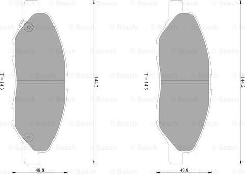 BOSCH 0 986 AB1 077 - Bremžu uzliku kompl., Disku bremzes www.autospares.lv