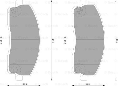 BOSCH 0 986 AB1 143 - Bremžu uzliku kompl., Disku bremzes www.autospares.lv