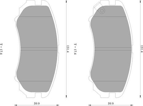 BOSCH 0 986 AB1 154 - Тормозные колодки, дисковые, комплект www.autospares.lv