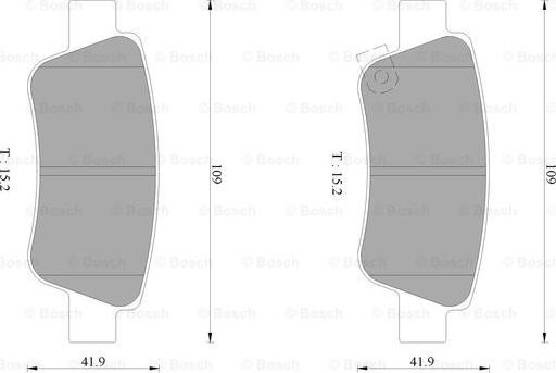 BOSCH 0 986 AB1 135 - Bremžu uzliku kompl., Disku bremzes autospares.lv