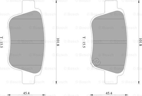 BOSCH 0 986 AB1 133 - Bremžu uzliku kompl., Disku bremzes autospares.lv