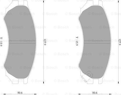 BOSCH 0 986 AB1 124 - Bremžu uzliku kompl., Disku bremzes www.autospares.lv