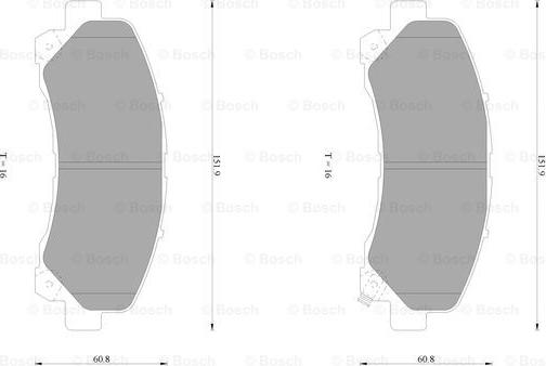 BOSCH 0 986 AB1 384 - Bremžu uzliku kompl., Disku bremzes www.autospares.lv