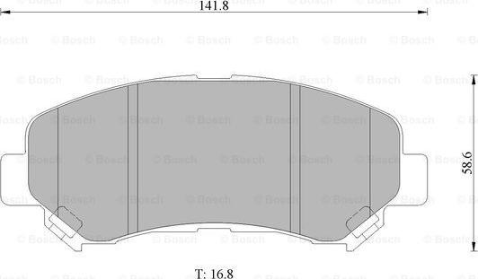 BOSCH 0 986 AB1 386 - Bremžu uzliku kompl., Disku bremzes www.autospares.lv