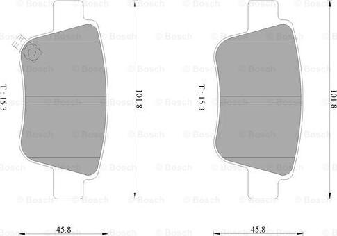 BOSCH 0 986 AB1 378 - Bremžu uzliku kompl., Disku bremzes autospares.lv