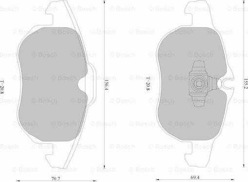 BOSCH 0 986 AB1 702 - Brake Pad Set, disc brake www.autospares.lv