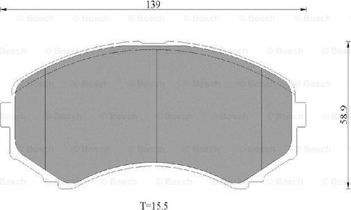 BOSCH 0 986 AB3 497 - Тормозные колодки, дисковые, комплект www.autospares.lv