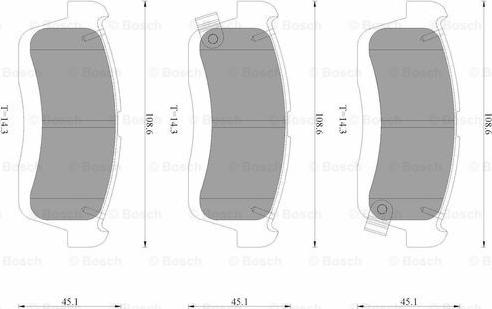 BOSCH 0 986 AB3 544 - Тормозные колодки, дисковые, комплект www.autospares.lv