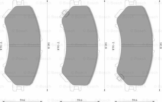 BOSCH 0 986 AB3 541 - Bremžu uzliku kompl., Disku bremzes www.autospares.lv