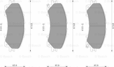 BOSCH 0 986 AB3 542 - Bremžu uzliku kompl., Disku bremzes www.autospares.lv