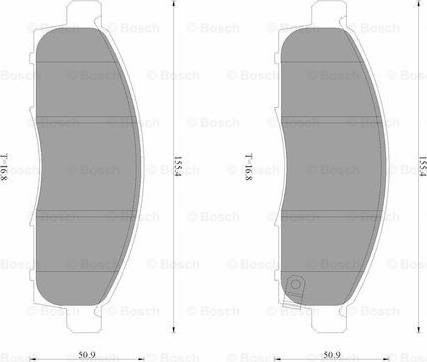 BOSCH 0 986 AB3 509 - Bremžu uzliku kompl., Disku bremzes www.autospares.lv