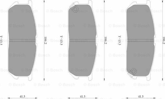 BOSCH 0 986 AB3 506 - Brake Pad Set, disc brake www.autospares.lv