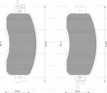 BOSCH 0 986 AB3 519 - Bremžu uzliku kompl., Disku bremzes www.autospares.lv