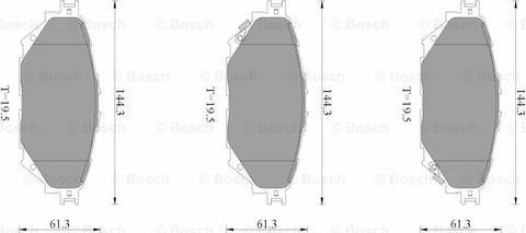 BOSCH 0 986 AB3 514 - Bremžu uzliku kompl., Disku bremzes www.autospares.lv