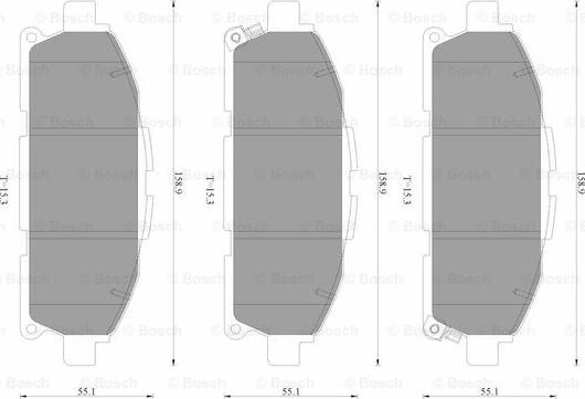 BOSCH 0 986 AB3 511 - Bremžu uzliku kompl., Disku bremzes autospares.lv