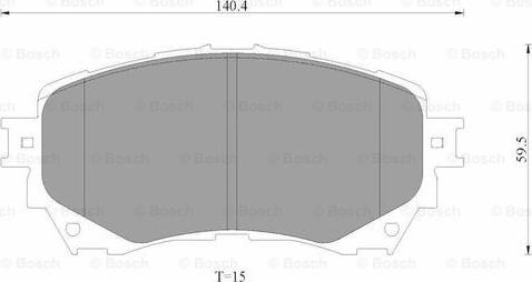 BOSCH 0 986 AB3 539 - Bremžu uzliku kompl., Disku bremzes www.autospares.lv