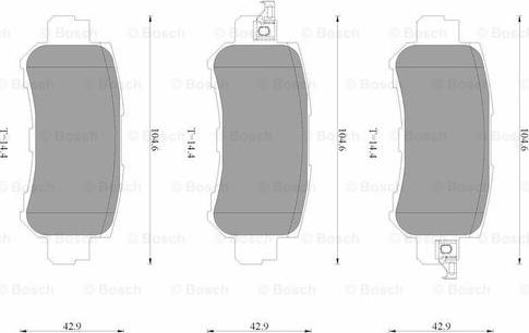 BOSCH 0 986 AB3 536 - Brake Pad Set, disc brake www.autospares.lv