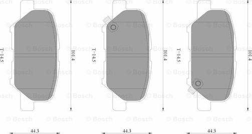 BOSCH 0 986 AB3 537 - Bremžu uzliku kompl., Disku bremzes www.autospares.lv