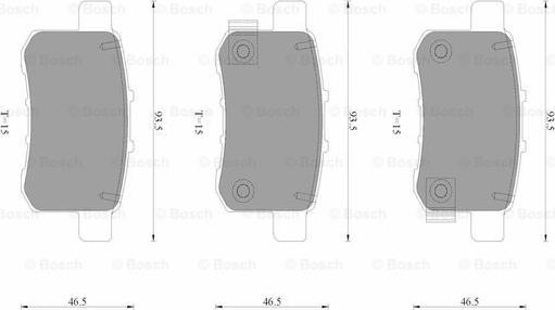 BOSCH 0 986 AB3 524 - Bremžu uzliku kompl., Disku bremzes www.autospares.lv