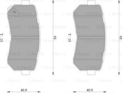 BOSCH 0 986 AB3 099 - Тормозные колодки, дисковые, комплект www.autospares.lv