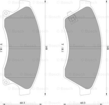 BOSCH 0 986 AB3 096 - Bremžu uzliku kompl., Disku bremzes autospares.lv