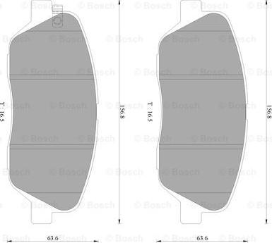 BOSCH 0 986 AB3 097 - Bremžu uzliku kompl., Disku bremzes www.autospares.lv