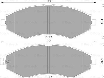 BOSCH 0 986 AB3 044 - Bremžu uzliku kompl., Disku bremzes www.autospares.lv