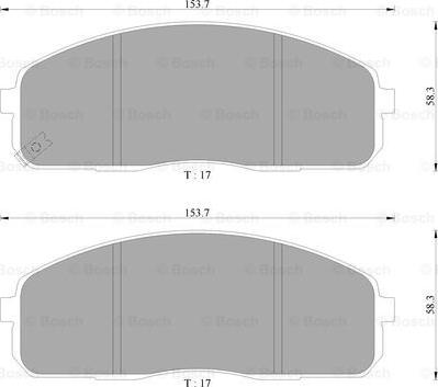 BOSCH 0 986 AB3 047 - Bremžu uzliku kompl., Disku bremzes www.autospares.lv