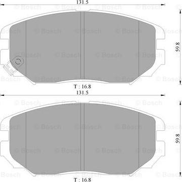 BOSCH 0 986 AB3 054 - Bremžu uzliku kompl., Disku bremzes www.autospares.lv