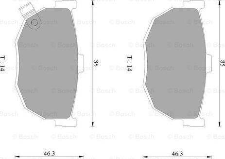 BOSCH 0 986 AB3 064 - Bremžu uzliku kompl., Disku bremzes www.autospares.lv