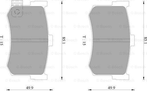 BOSCH 0 986 AB3 065 - Bremžu uzliku kompl., Disku bremzes www.autospares.lv