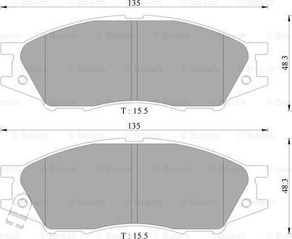 BOSCH 0 986 AB3 062 - Тормозные колодки, дисковые, комплект www.autospares.lv