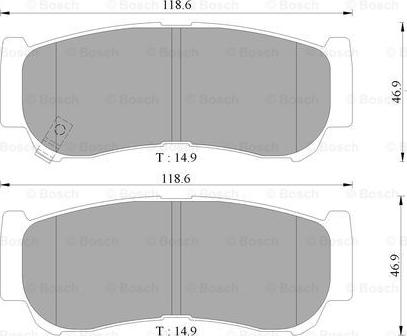 BOSCH 0 986 AB3 067 - Brake Pad Set, disc brake www.autospares.lv