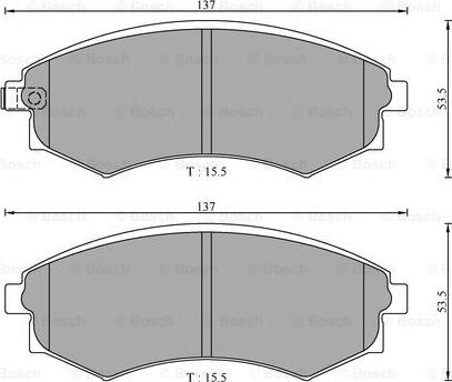 BOSCH 0 986 AB3 083 - Bremžu uzliku kompl., Disku bremzes www.autospares.lv