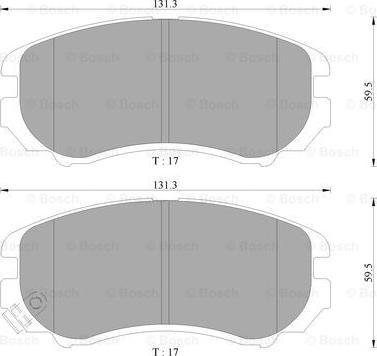 BOSCH 0 986 AB3 087 - Bremžu uzliku kompl., Disku bremzes www.autospares.lv