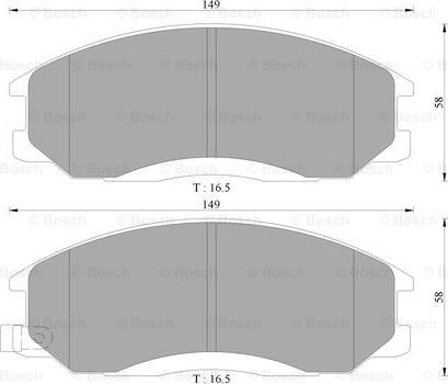 BOSCH 0 986 AB3 033 - Bremžu uzliku kompl., Disku bremzes www.autospares.lv