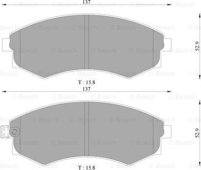 BOSCH 0 986 AB3 037 - Bremžu uzliku kompl., Disku bremzes www.autospares.lv