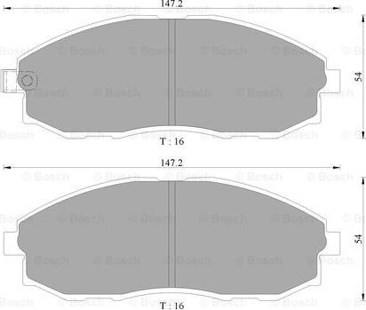 BOSCH 0 986 AB3 028 - Bremžu uzliku kompl., Disku bremzes www.autospares.lv