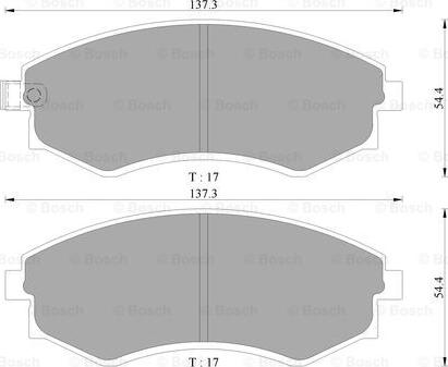 BOSCH 0 986 AB3 027 - Brake Pad Set, disc brake www.autospares.lv