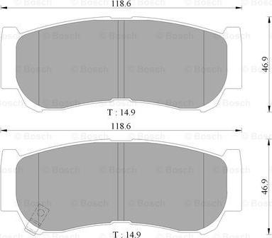 BOSCH 0 986 AB3 074 - Bremžu uzliku kompl., Disku bremzes www.autospares.lv