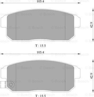 BOSCH 0 986 AB3 075 - Bremžu uzliku kompl., Disku bremzes www.autospares.lv