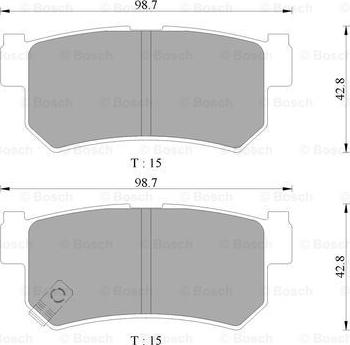 BOSCH 0 986 AB3 073 - Тормозные колодки, дисковые, комплект www.autospares.lv