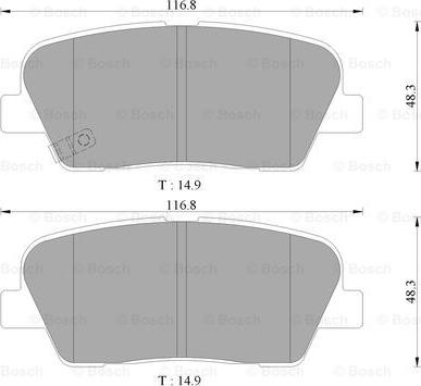 BOSCH 0 986 AB3 105 - Bremžu uzliku kompl., Disku bremzes www.autospares.lv