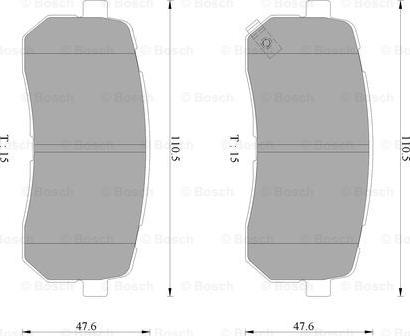 BOSCH 0 986 AB3 101 - Bremžu uzliku kompl., Disku bremzes www.autospares.lv