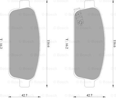 BOSCH 0 986 AB3 103 - Brake Pad Set, disc brake www.autospares.lv