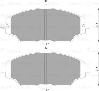 BOSCH 0 986 AB3 135 - Bremžu uzliku kompl., Disku bremzes www.autospares.lv