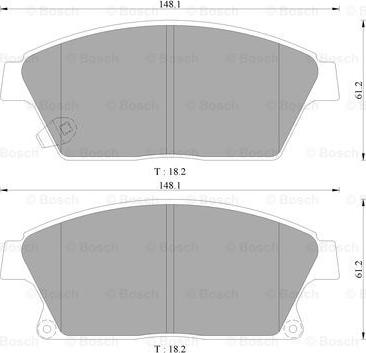 BOSCH 0 986 AB3 131 - Bremžu uzliku kompl., Disku bremzes www.autospares.lv