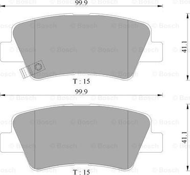 BOSCH 0 986 AB3 133 - Bremžu uzliku kompl., Disku bremzes www.autospares.lv