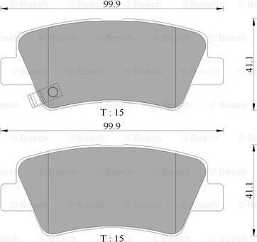 BOSCH 0 986 AB3 121 - Тормозные колодки, дисковые, комплект www.autospares.lv